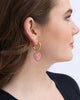 SUSAN SHAW - Gigi Heart Earrings - PINK QUARTZ