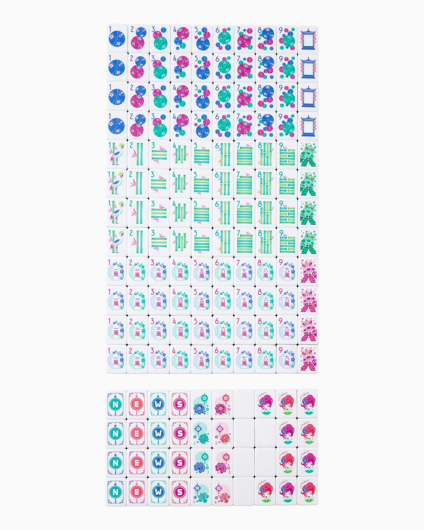Oh My Mahjong - Mahjong Tiles - Seabreeze - Findlay Rowe Designs