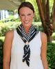 Caroline Hill - Scarf - Carlton Square - Houndstooth Black White - Medium