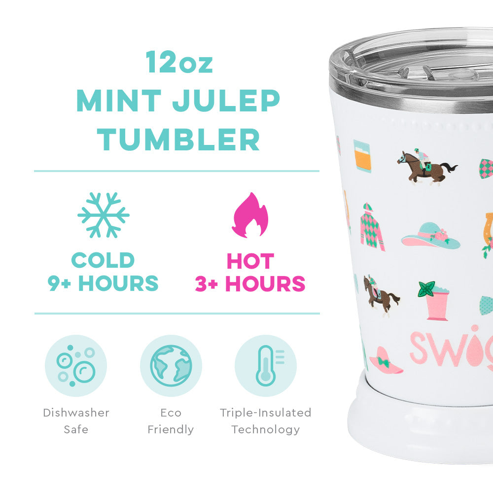 Swig- Derby Day Mint Julep Tumbler (12oz) - Findlay Rowe Designs