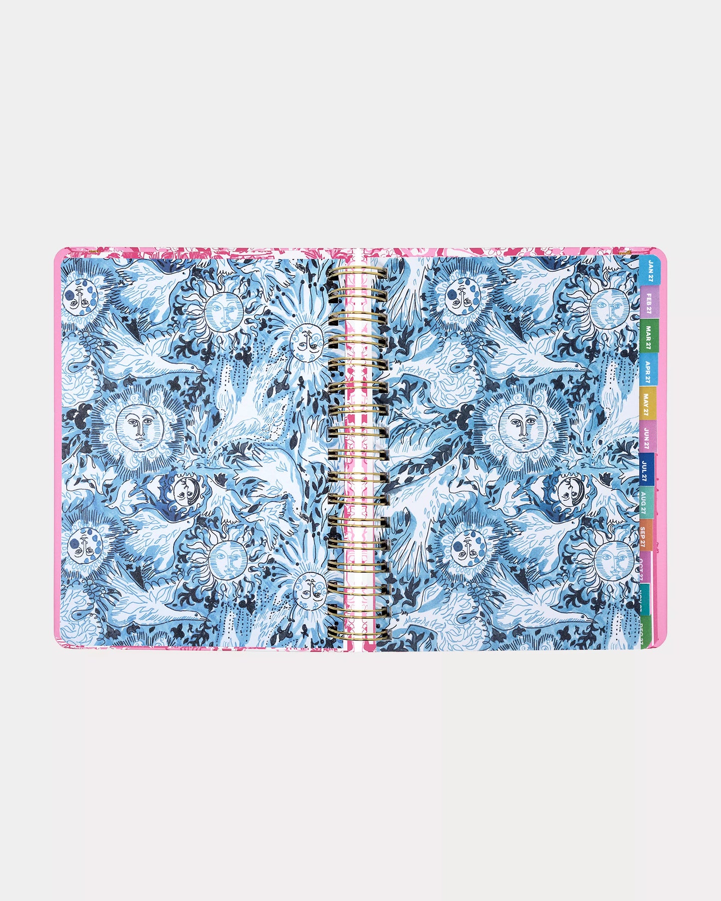 Lilly Pulitzer - Large 17 Month Agenda 2026-2027 -   Conch Shell Pink Burst of Joy