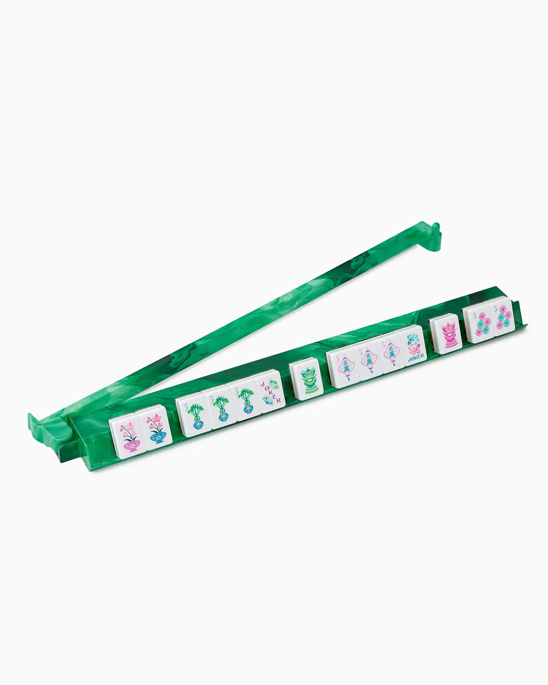Oh My Mahjong - Agate Green Mahjong Rack & Pusher Set - Findlay Rowe Designs