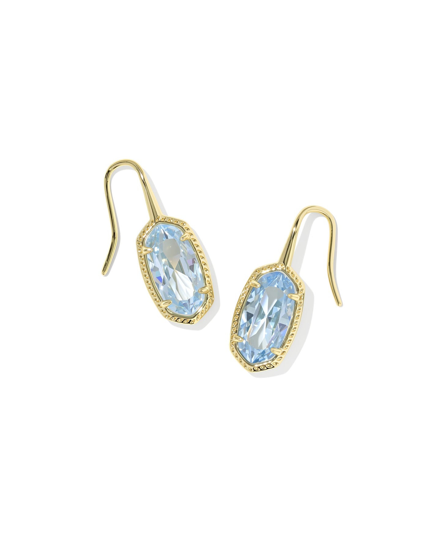 Kendra Scott - Earrings - Drop - Lee Luxe Gold - Light Blue CZ - Findlay Rowe Designs