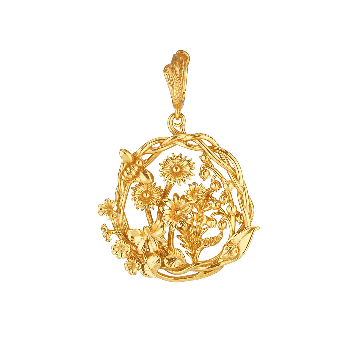 Capucine de Wulf - Necklace - Meadow Wildflower Pendant - Gold