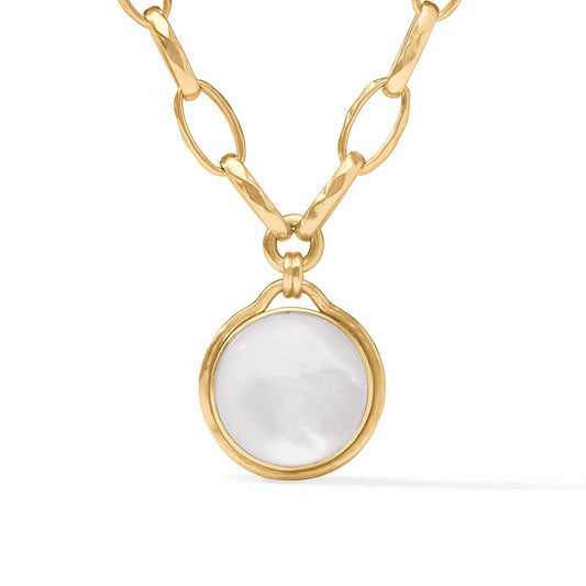 Julie Vos - Necklace - Solara Statement - Iridescent Clear Crystal