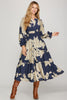 She+Sky - Dress - White Flower Midi - Navy - Findlay Rowe Designs