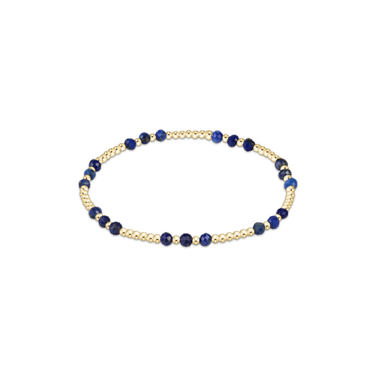 Enewton - Gemstone Gold Joy Pattern 3mm Bead Bracelet - Lapis - Findlay Rowe Designs
