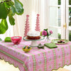 Laura Park - Square Game Tablecloth - Rosemary Stripe Pink - Findlay Rowe Designs