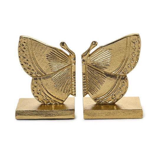 Bookends - Fluttering Golden Butterfly - Findlay Rowe Designs