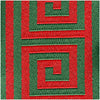 Caspari - Ribbon - 2in Greek Key Red/Dark Green - Findlay Rowe Designs