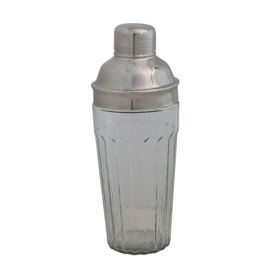 Glass Cocktail Shaker w/ Stainless Steel Top - Findlay Rowe Designs