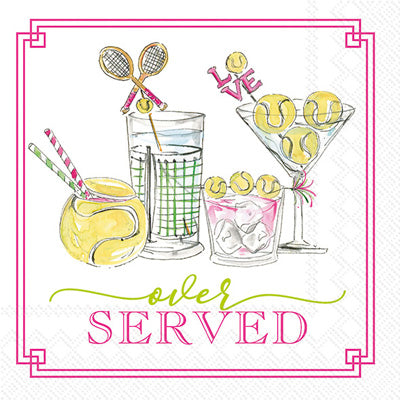 Cocktail Napkins - Tennis Drinks - Findlay Rowe Designs