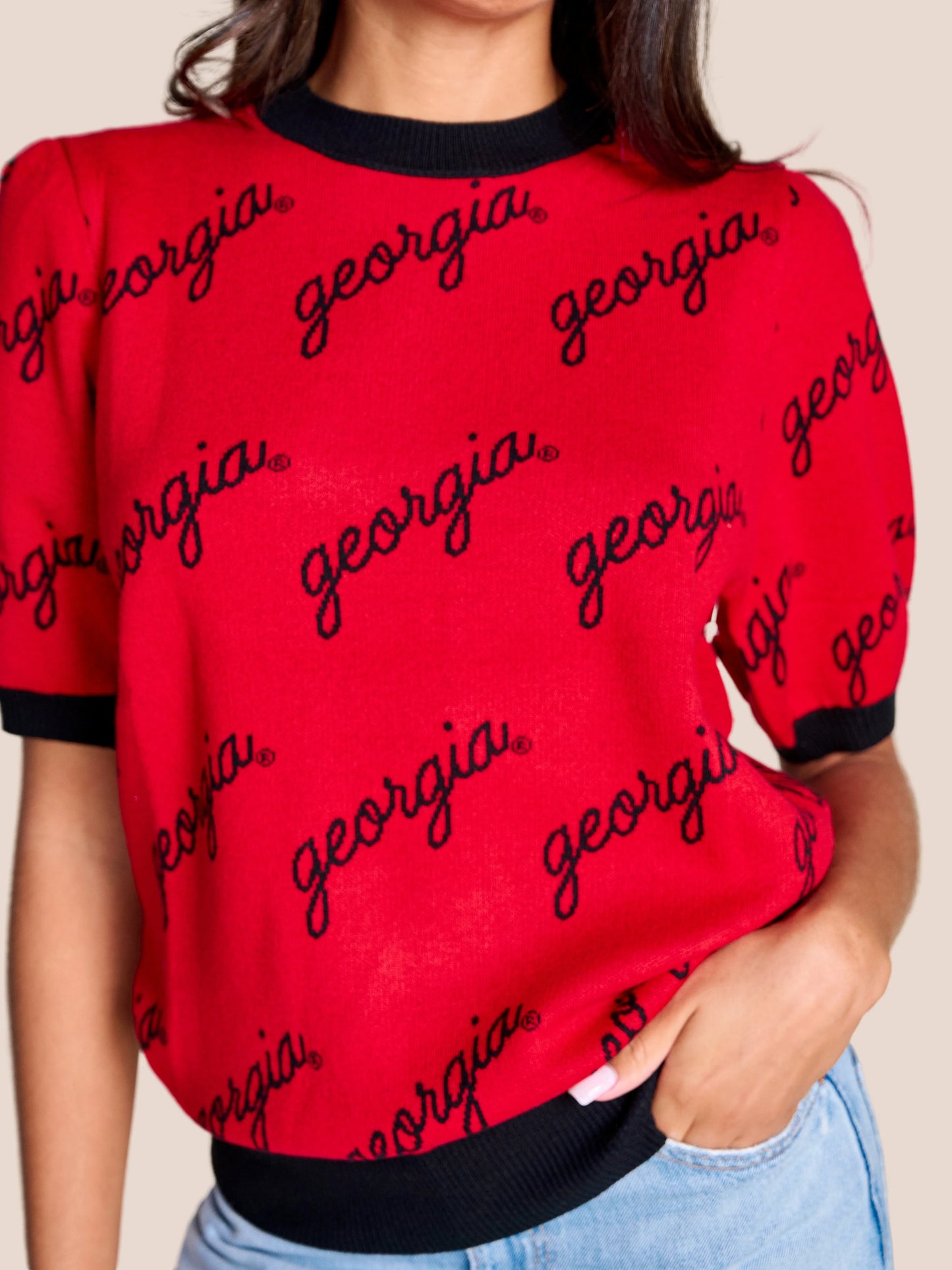 Stewart Simmons - Sweater - Merit Puff Short Sleeve - UGA