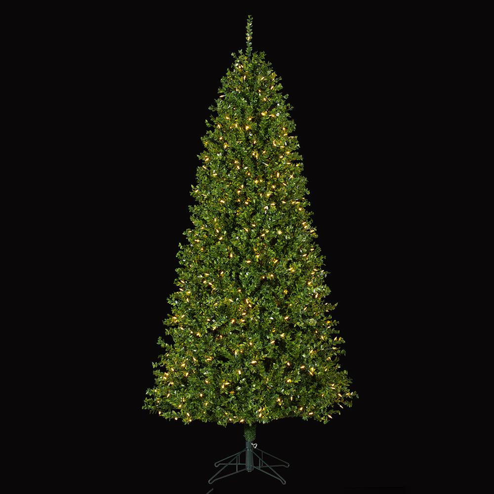 Pencil Tree - 7.5' H Mini Leaf - 650 Warm LED Lights