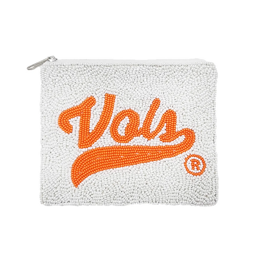 Beaded Pouch - Vols - White - Findlay Rowe Designs