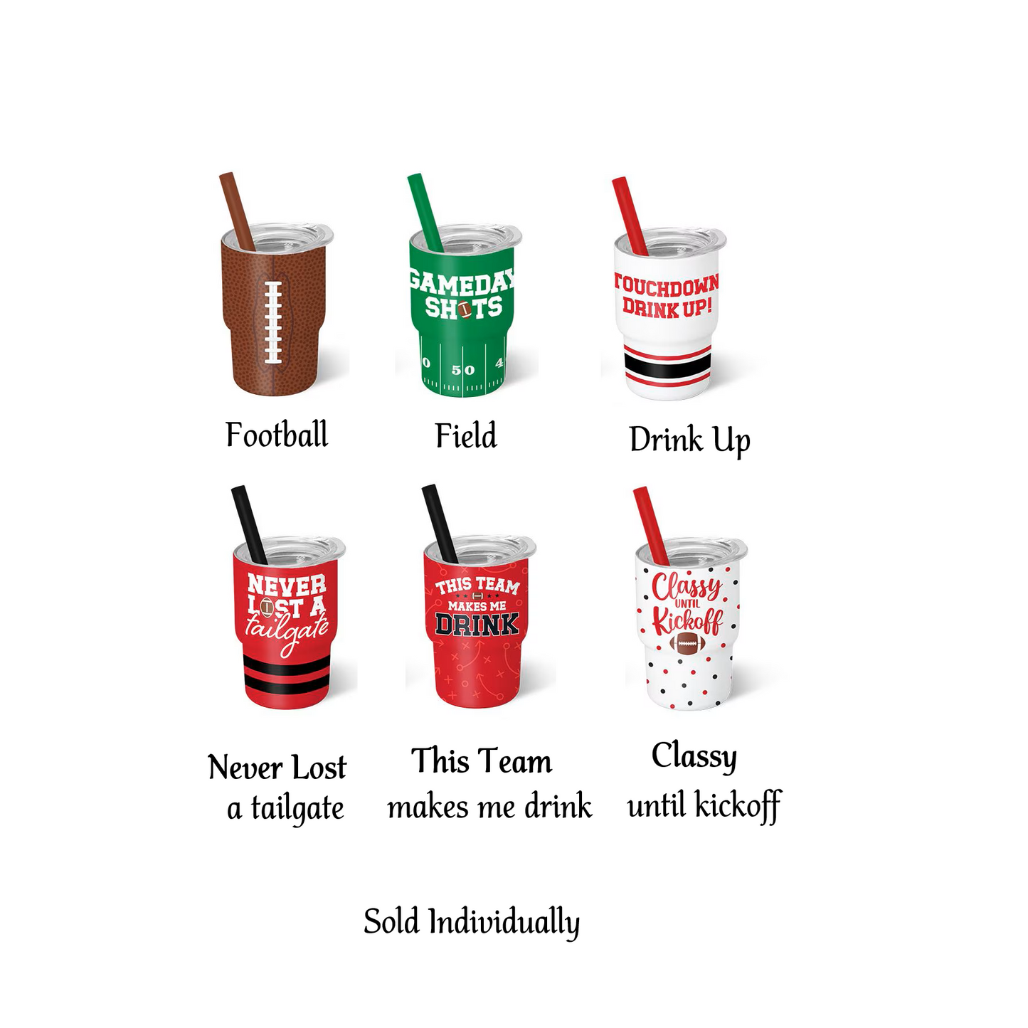 Swig - Swig Shots 2oz - Gameday Red Black - Findlay Rowe Designs