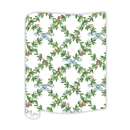 Rosanne Beck - Paper Table Runner - Interlocking Greenery