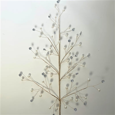 Spray Stem - Versailles Christmas Pearl Diamond - 26in