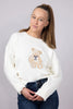 Sweater - Teddy Bear - White - Findlay Rowe Designs