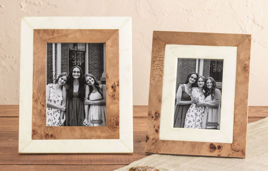 Mud Pie - Frames - Burl Wood and Marble - Findlay Rowe Designs