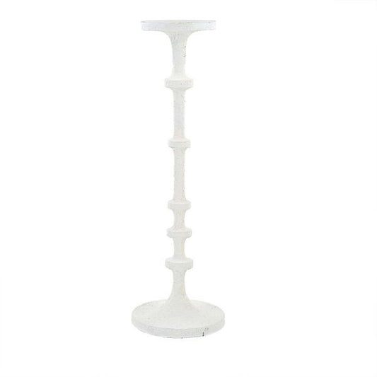 Clearance - Mud Pie - Taper Candle Holder - White Metal