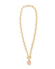 Kendra Scott- Daphne Convertible Gold Link  Necklace in Light Pink Iridescent Abalone