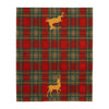 Caspari - Guest Towel Napkins -Reindeer Tartan Red