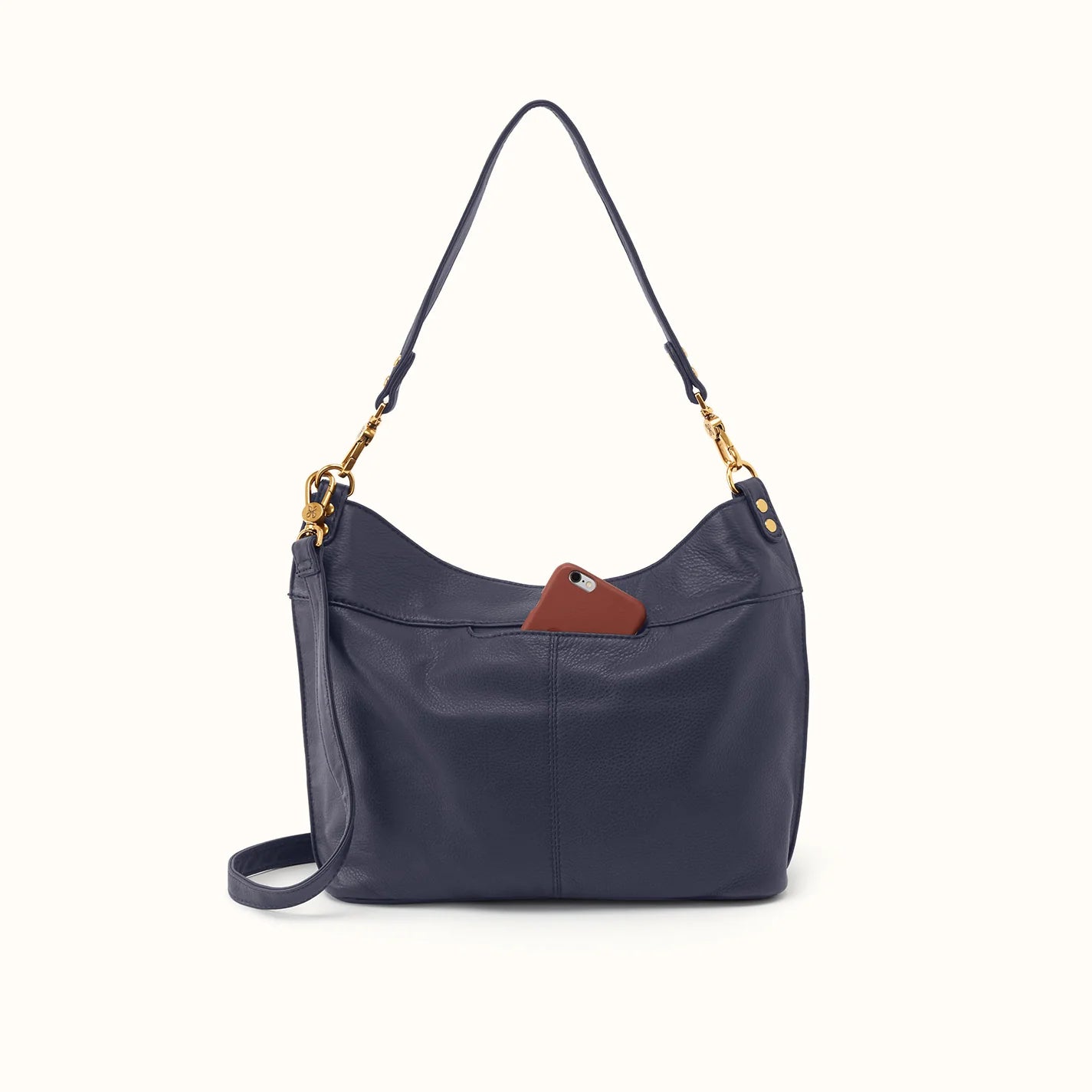 Hobo - Pier Shoulder Bag - Pebbled Leather - Ink Navy