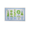 Bamboo Floor Mat - Roseanne Beck - Blue Topiaries - Findlay Rowe Designs