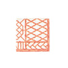 Caspari - Cocktail Napkins - Bamboo Screen Coral - Findlay Rowe Designs