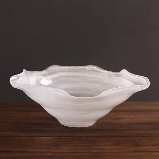 Beatriz Ball- GLASS Alabaster Wave Large Bowl (White)