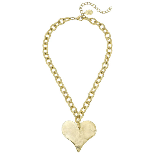SUSAN SHAW - Large Heart Necklace