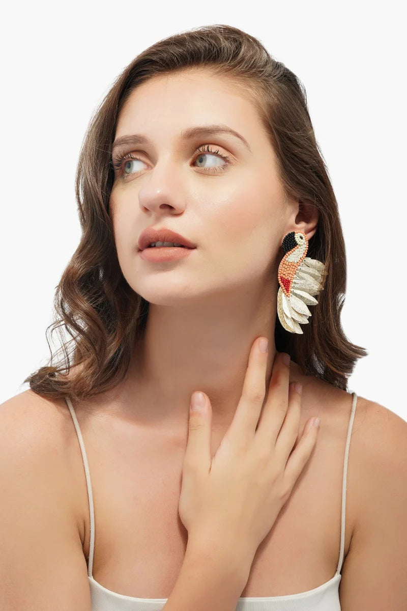 America and Beyond - Earrings - Peachy Parrot