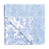 Caspari - Tablecloth  - Reversible Kantha - Blue White Pagoda Toile