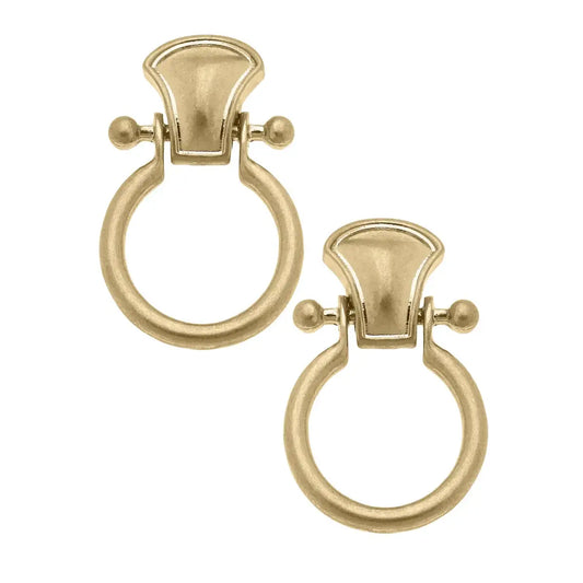 Earring - Stevie Horsebit - Shiny Gold - Findlay Rowe Designs