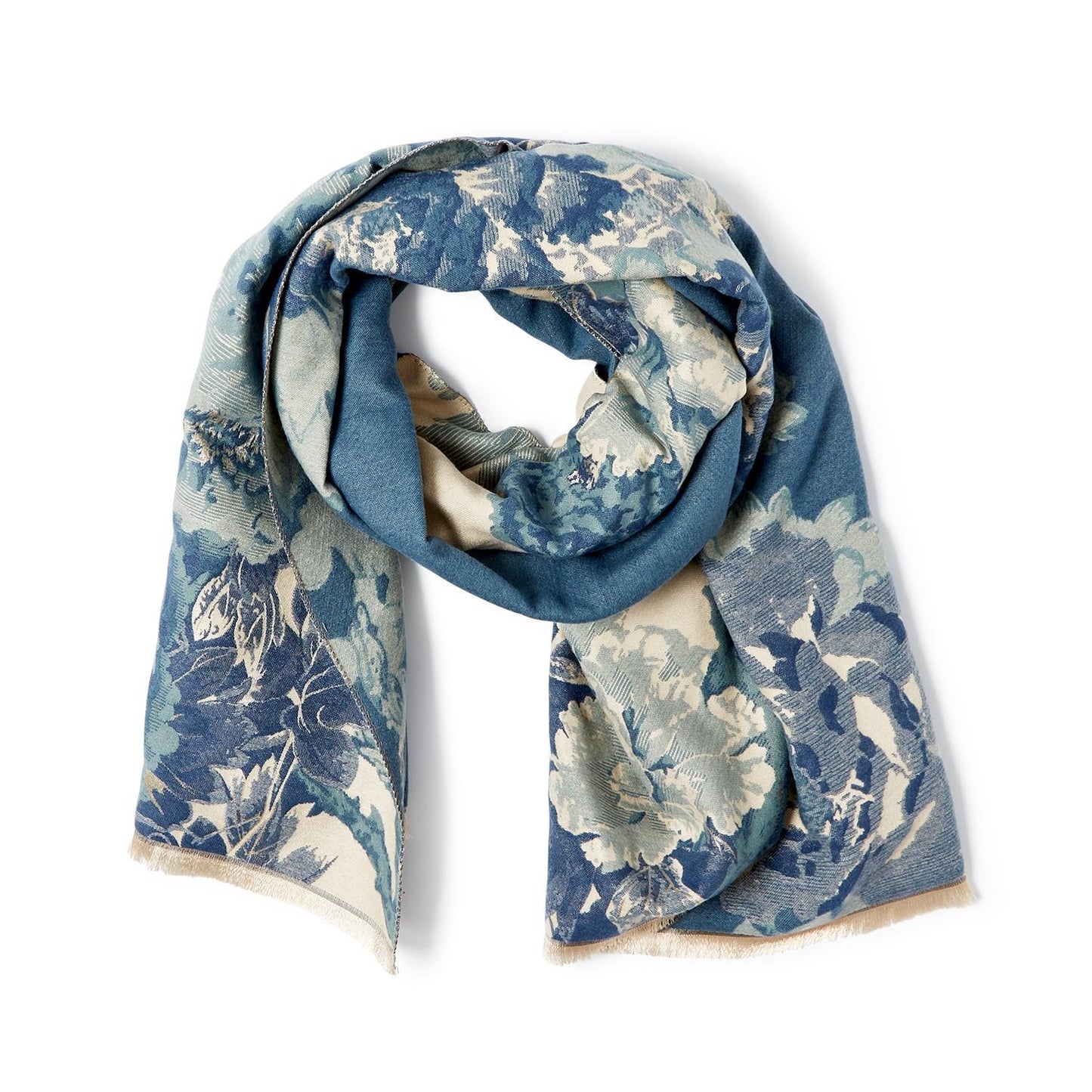 Scarf Shawl - Gallery Floral Motif - Double Sided