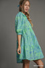 Dress - Two Tone Tiered Dress - Mint Blue - Findlay Rowe Designs