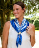 Caroline Hill - Scarf - Medium Meredith Spotted - Blue White - Findlay Rowe Designs