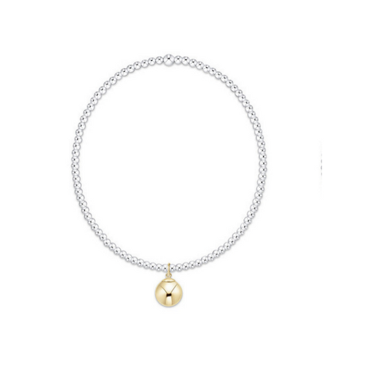 Enewton - Classic Mixed Metal 2mm Bracelet - Classic Gold 8mm Charm - Findlay Rowe Designs