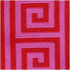 Caspari - Ribbon - 2in Greek Key Red Pink - Findlay Rowe Designs
