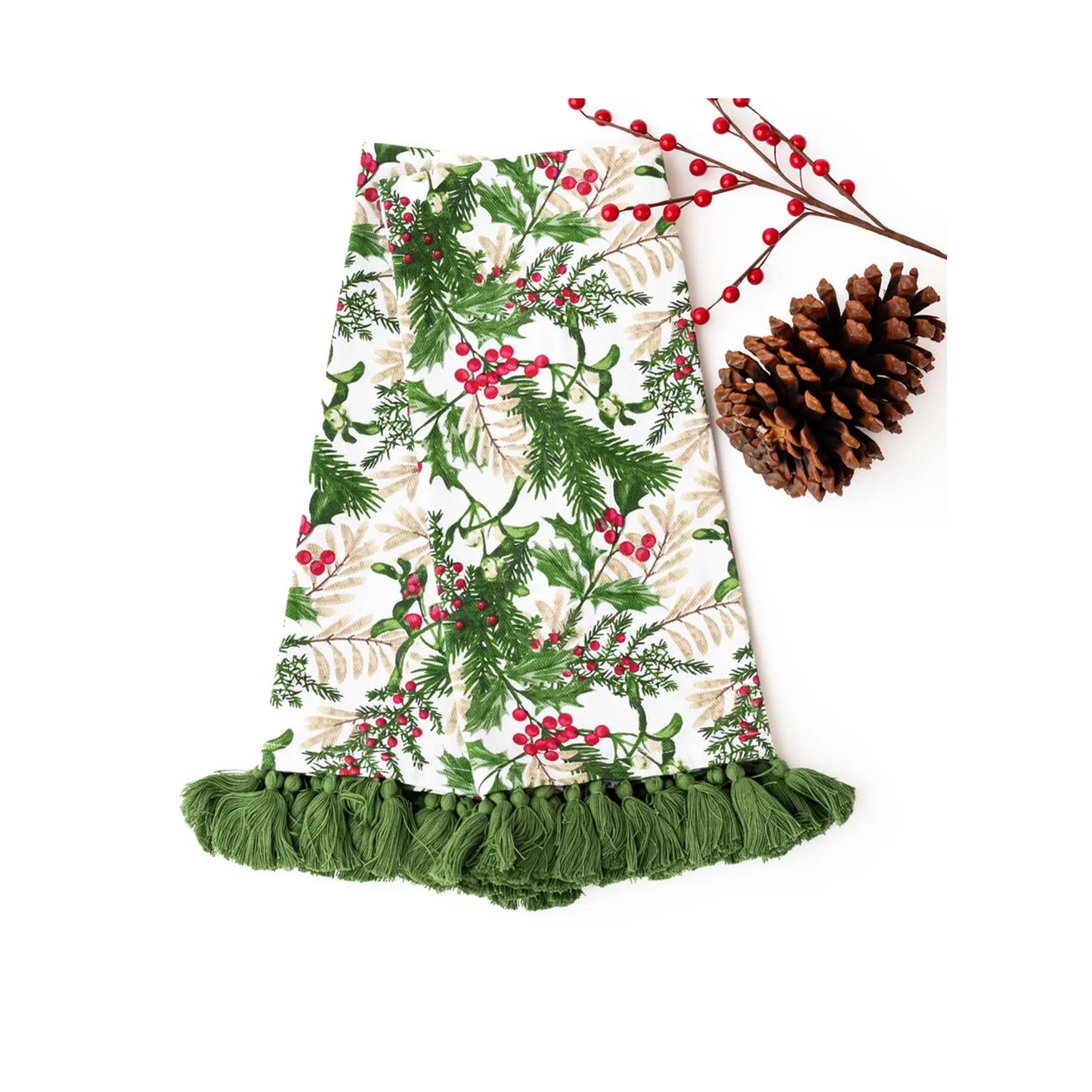 8 Oak Lane - Towel - Tassel Trim - Woodland Berry - Set 2 - Findlay Rowe Designs