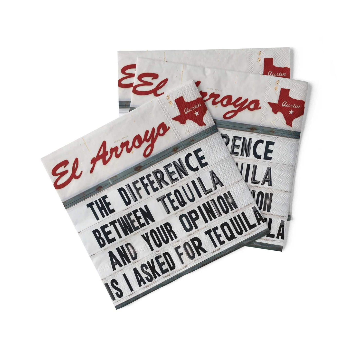 el arroyo - Cocktail Napkins (Pack of 20) - Tequila Opinion - Findlay Rowe Designs