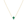 Enewton - Necklace Gold - Signature Cross Small - Emerald