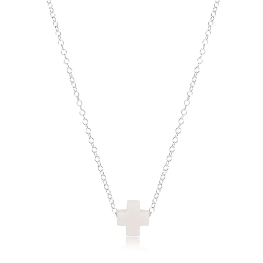 enewton - 16" necklace sterling - signature cross - off-white by enewton - Findlay Rowe Designs