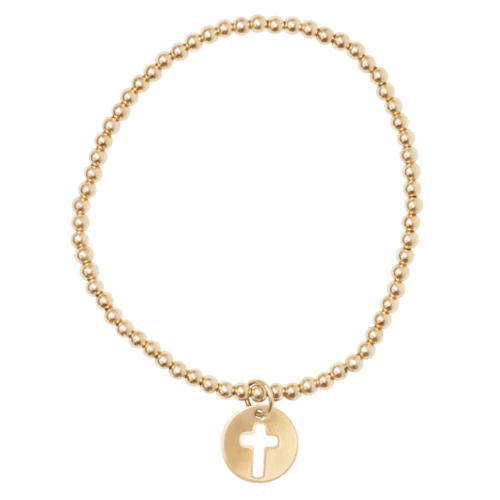 Enewton - Classic Gold 3mm Bead Bracelet - Blessed Charm - Findlay Rowe Designs