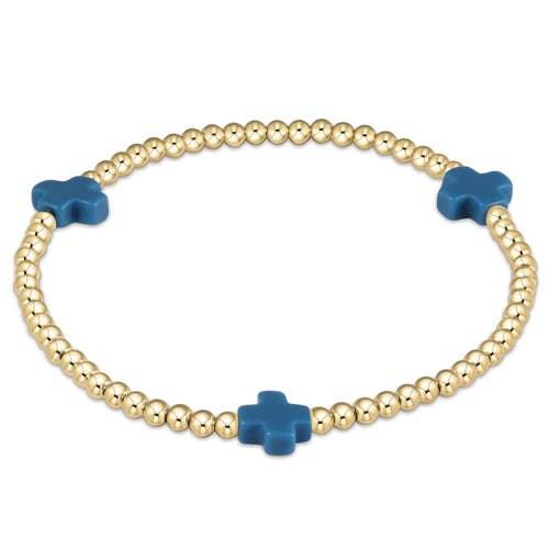 Enewton - 3mm Signature Cross Bracelet - Cobalt - Findlay Rowe Designs