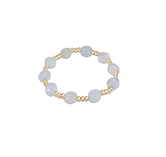 Enewton - Admire Gold 3mm Bead Bracelet - Aquamarine - Findlay Rowe Designs