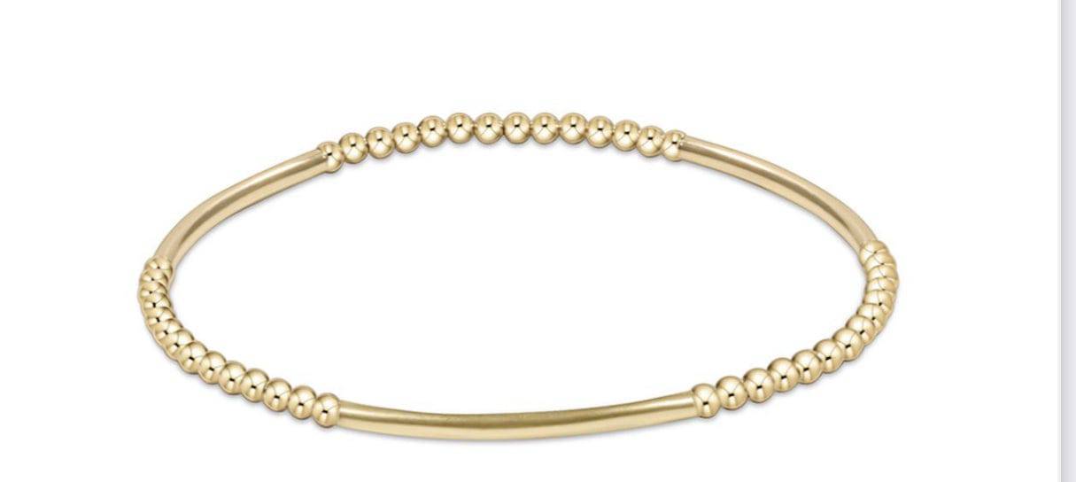 ENEWTON - Bliss Bar Gold Pattern 2.5mm Bead Bracelet -  Gold - Findlay Rowe Designs