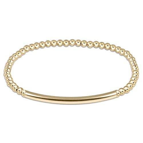 Enewton - Bliss Bar Smooth 3mm Bead Bracelet - Gold - Findlay Rowe Designs