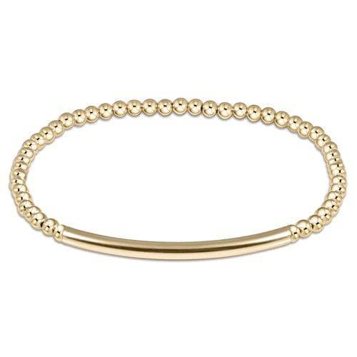 enewton -  bliss bar SMOOTH 3mm bead bracelet - gold - Findlay Rowe Designs